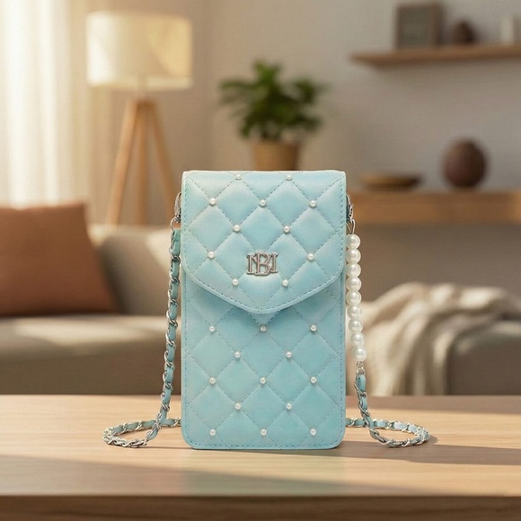 BADGLEY MISCHKA Pearls Phone Crossbody w/ Insert Card Holder - NWT ($79 Retail) - Picture 2 of 14